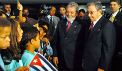 Presiden Raul y Lula conversaciones oficiales entre Cuba y Brasil